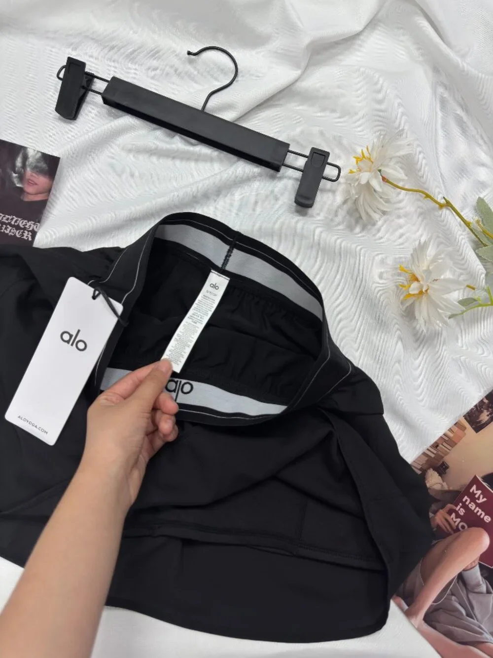 NWT Alo Yoga Women’s Match Point Tennis Skirt Black🎾Cute Preppy Athletic Skirt